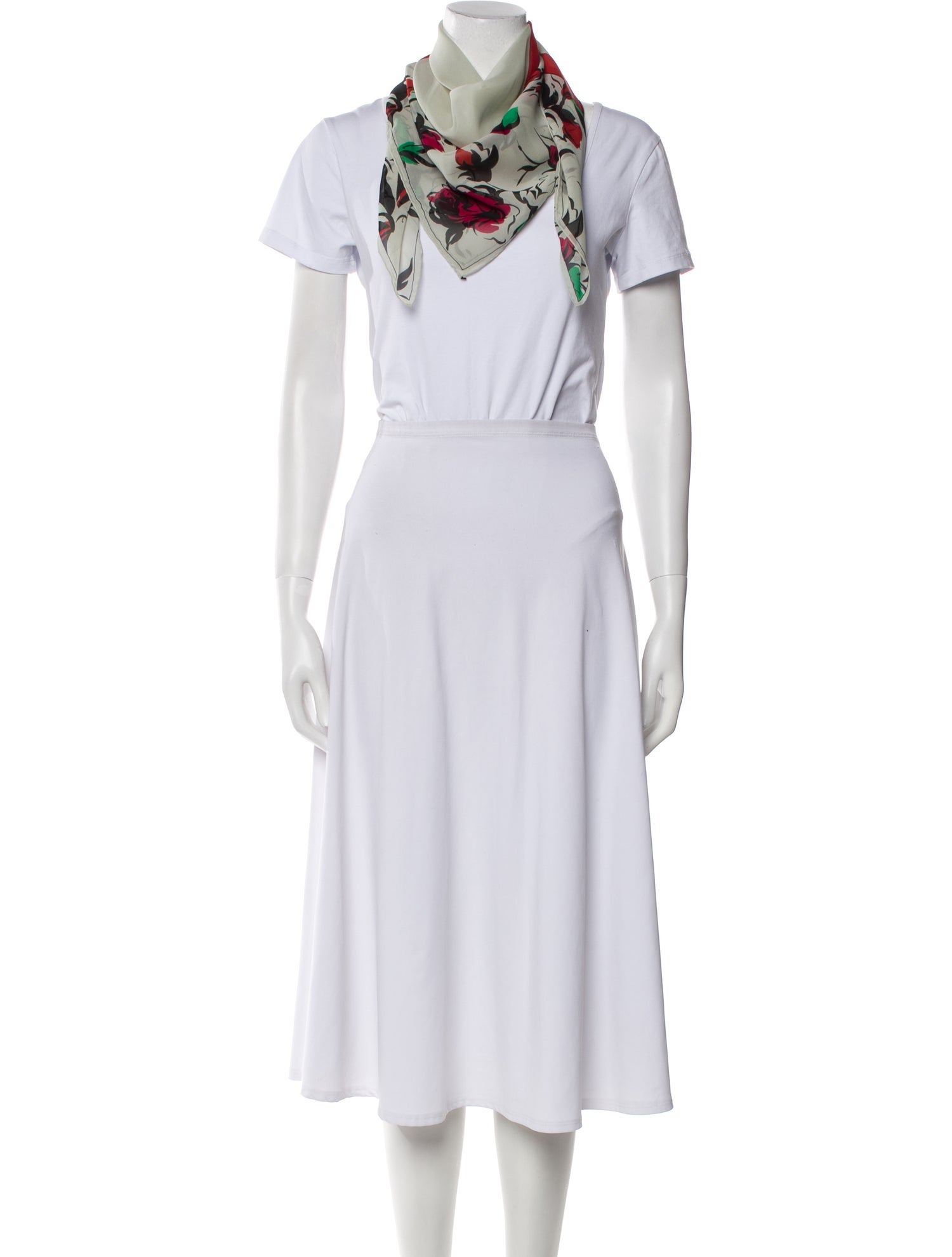 Saint Laurent Silk Floral Print Scarf